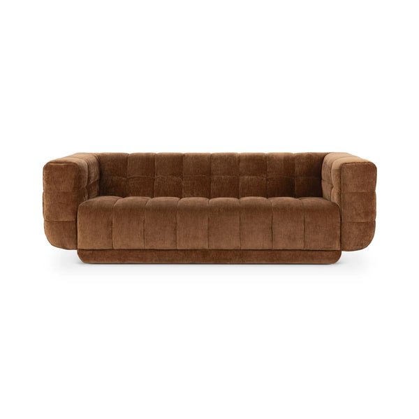 Thea Upholstered Sofa with Hand-Tufted Accents - Bronze