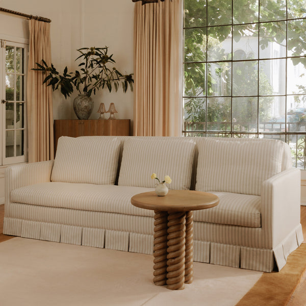 Pellicano Sofa Beige Stripe by Gillian Segal
