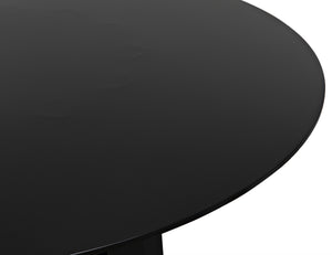 Column Dining Table, Black Steel