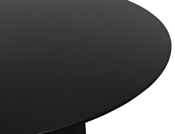 Column Dining Table, Black Steel