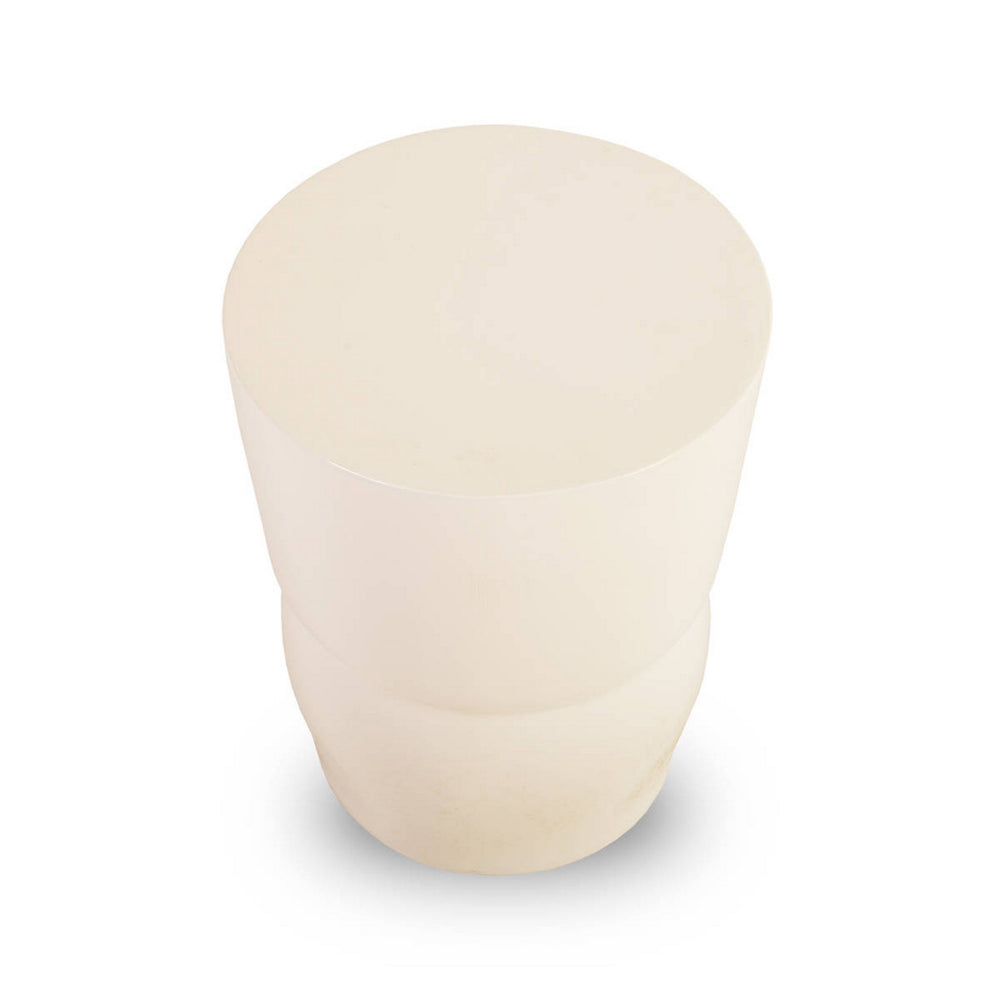 Carved Stool, Gel Coat White