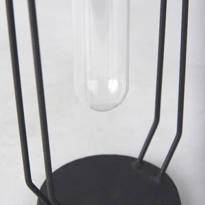 Aria 4.5L x 3.9W x 11.0H Metal and Glass Holder Object