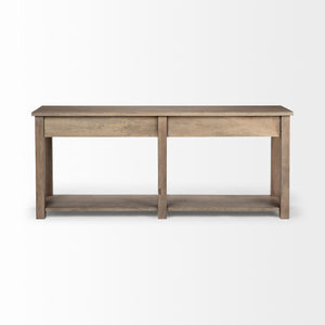 Harrelson III 72L x 18W Brown Wood 4 Drawer Console Table