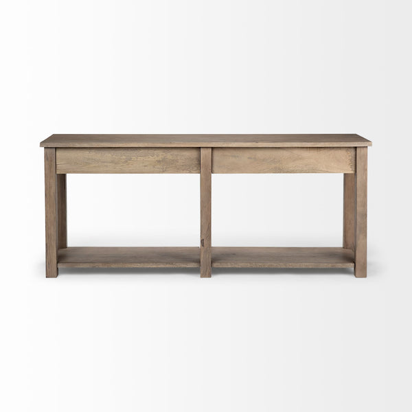 Harrelson III 72L x 18W Brown Wood 4 Drawer Console Table