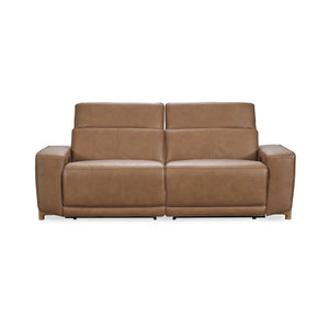 Kadon Leather Power Recliner Sofa with USB-C - Tan