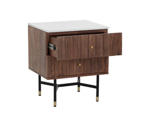 WELLINGTON NIGHTSTAND - WHITE MARBLE