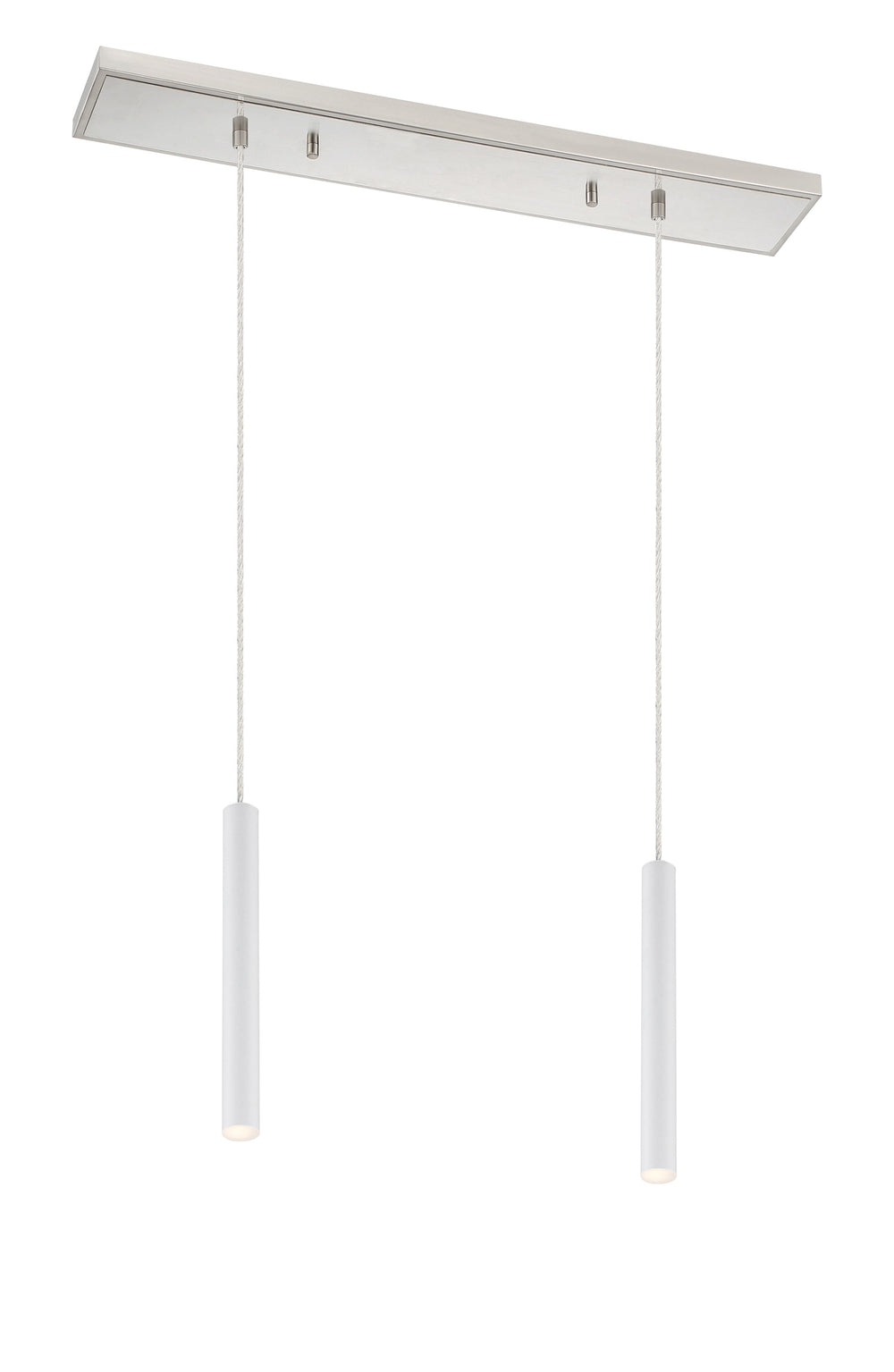 Forest 2 Light Island/Billiard in Brushed Nickel Finish
