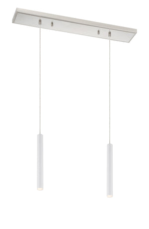 Forest 2 Light Island/Billiard in Brushed Nickel Finish