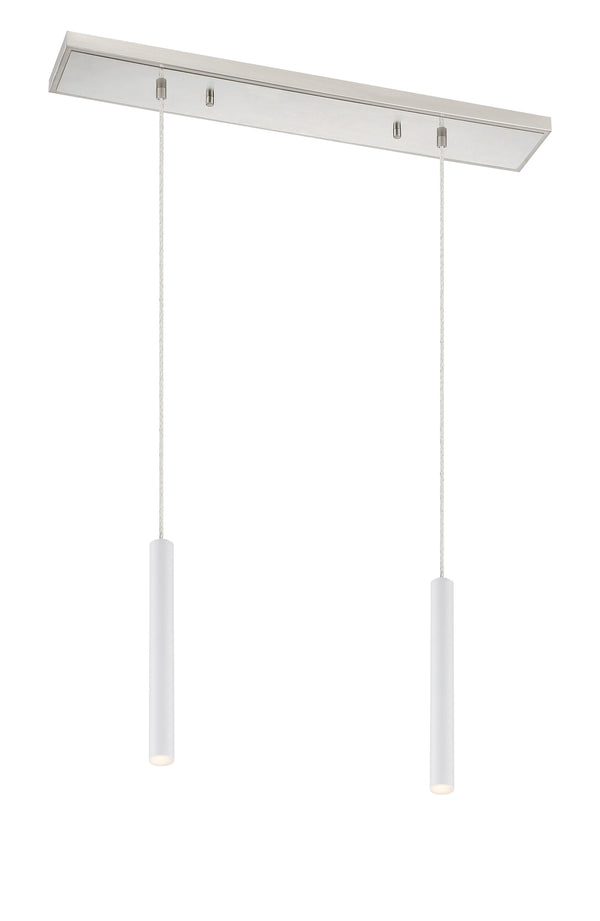 Forest 2 Light Island/Billiard in Brushed Nickel Finish