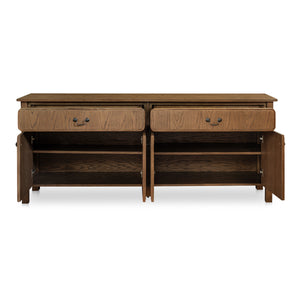Caroline Sideboard with Curved Legs in Warm Brown