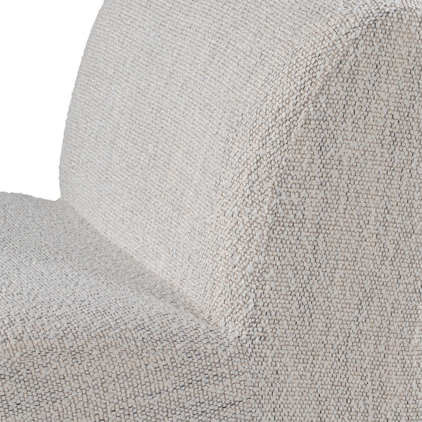 Chelsea Upholstered Accent Chair with Wooden Legs - Ivory