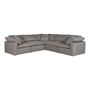 Moe's Terra Classic L-Shaped Modular Sectional in Light Grey