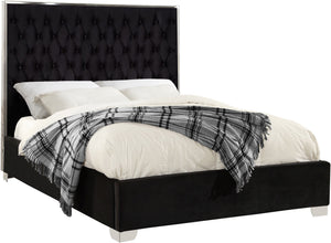 Priscilla Full Bed In Black Velvet