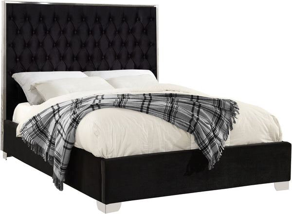 Priscilla Full Bed In Black Velvet