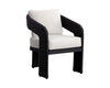 PYLOS DINING ARMCHAIR - BLACK - LOUIS CREAM