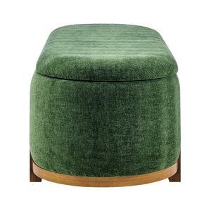 Ayleen Chenille Storage Bench, Seneca Green 