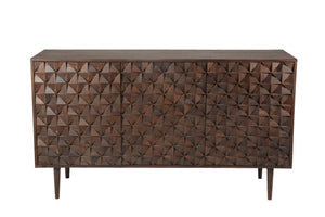Moe's Pablo 3 Door Sideboard in Dark Brown Sheesham