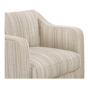 Moe's Hewitt Accent Chair in Beige Stripe