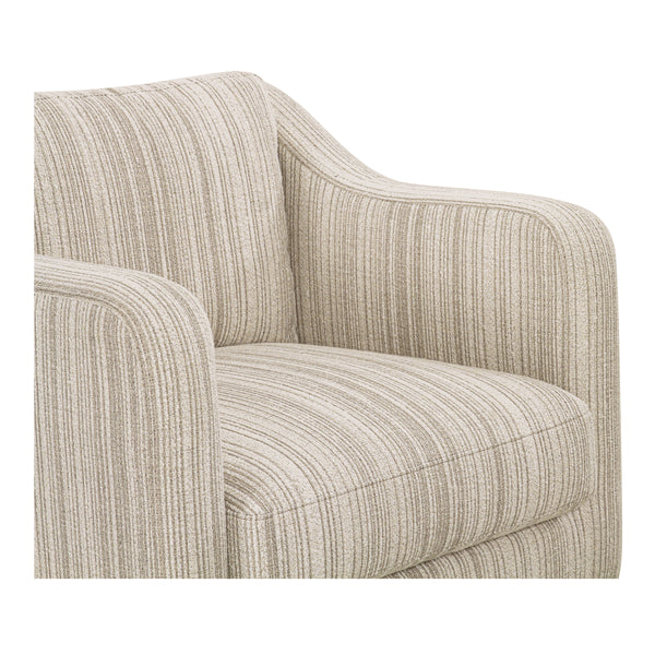 Moe's Hewitt Accent Chair in Beige Stripe