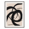 Poet 2 Framed Painting - Multicolor Abstract on Canvas