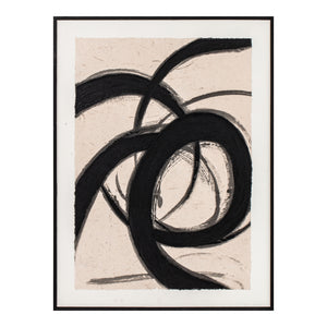 Poet 2 Framed Painting - Multicolor Abstract on Canvas