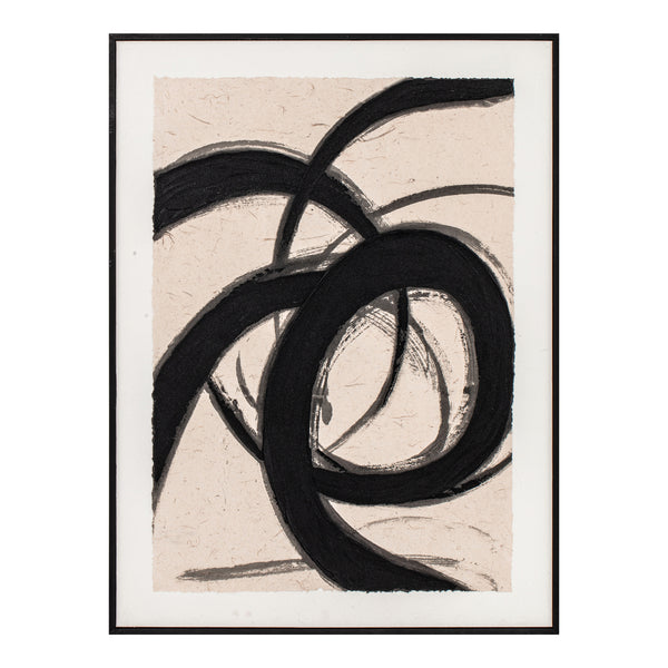 Poet 2 Framed Painting - Multicolor Abstract on Canvas