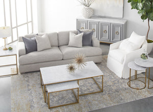 Faye Slipcover Swivel Club Chair