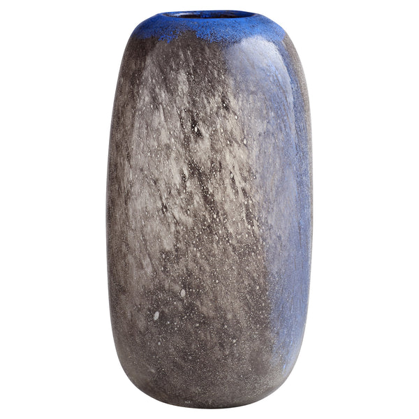 Small Bluesposion Vase in Black and Blue