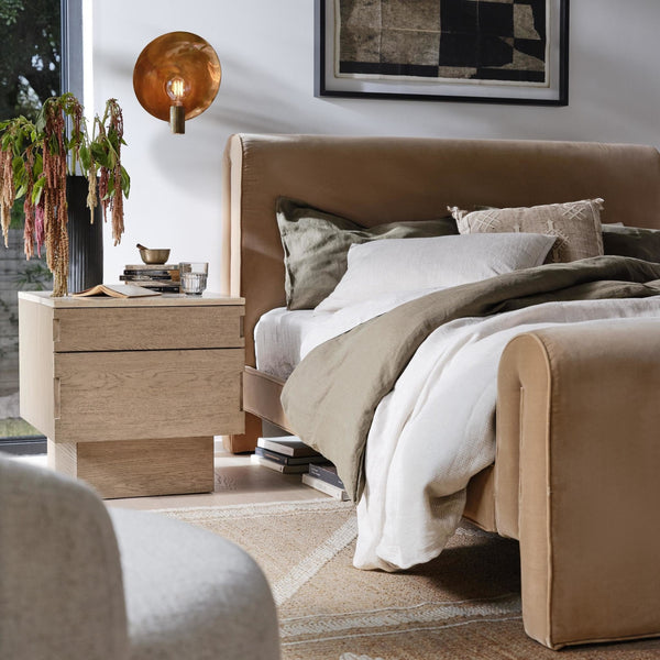 Mitchell King Bed - Surrey Camel