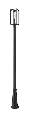 Dunbroch 1 Light Outdoor Post Mounted Fixture in Black Finish