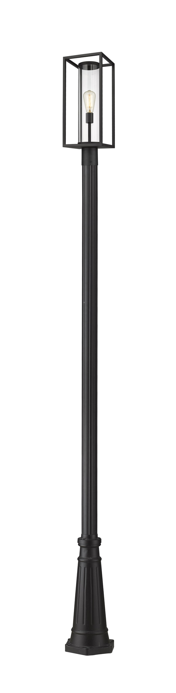 Dunbroch 1 Light Outdoor Post Mounted Fixture in Black Finish