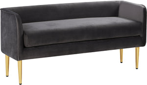 Tim Bench In Grey Velvet