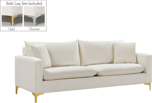 Lucy Sofa In Cream Velvet