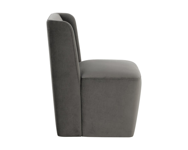 AMITA WHEELED DINING CHAIR - PICCOLO PEBBLE