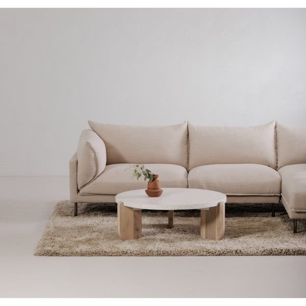 Wunder Coffee Table White with Terrazzo Top