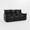 Amsterdam Power Reclining Sofa in Premium Black Leather