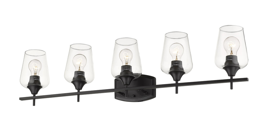 Joliet 5 Light Vanity in Matte Black Finish