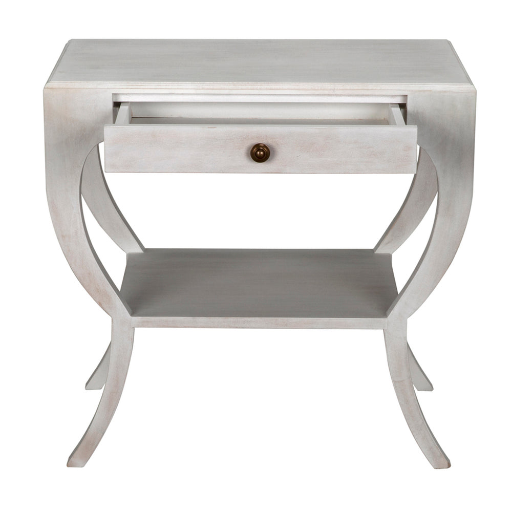 Maude Side Table, White Wash