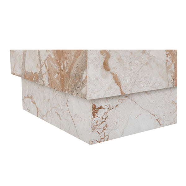 Layla Side Table in Breccia Marble