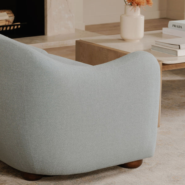 Moe's Bria Sofa with Textured Fabric & Wood Feet