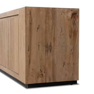 Abaso Media Console In Rustic Wormwood