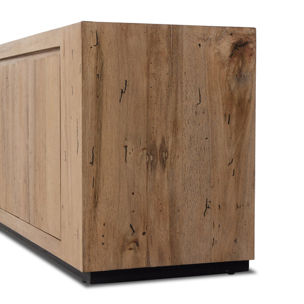 Abaso Media Console In Rustic Wormwood