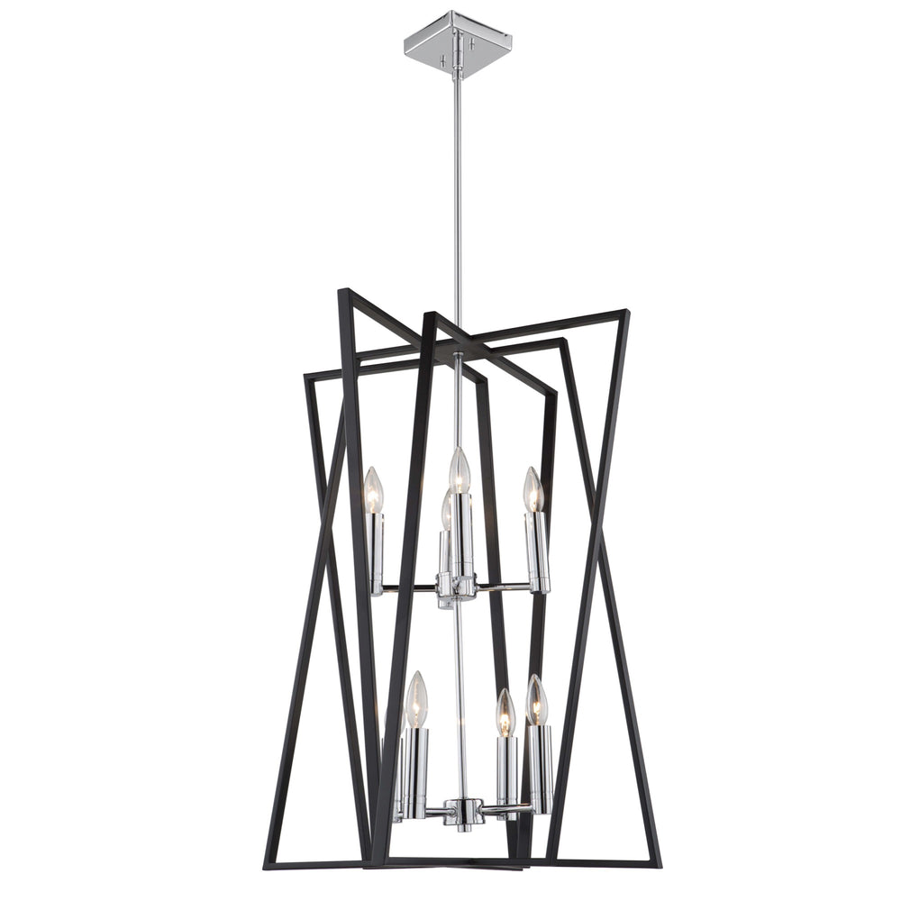 Middleton AC11388 Chandelier in Matte Black & Polished Chrome