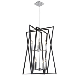 Middleton AC11388 Chandelier in Matte Black & Polished Chrome