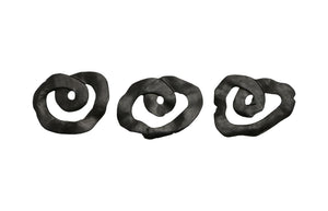 Swirl Wall Tile, Teak Wood, Assorted, Black