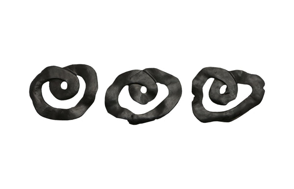 Swirl Wall Tile, Teak Wood, Assorted, Black