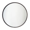 Refined Iron Round Wall Mirror, Black