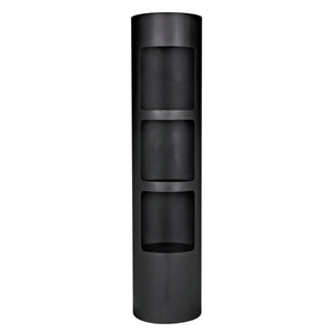 Reverso Industrial Steel Bookcase in Matte Black
