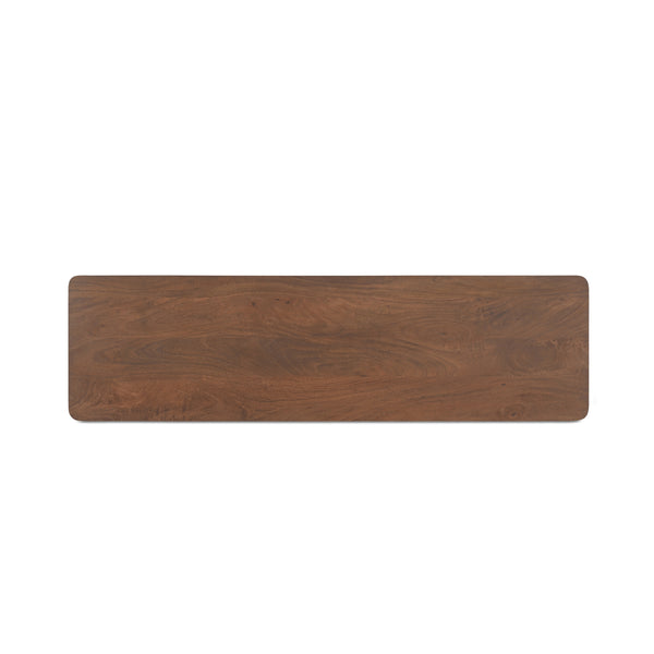 Moe's Wiley Console Table with Scalloped Edge, Brown