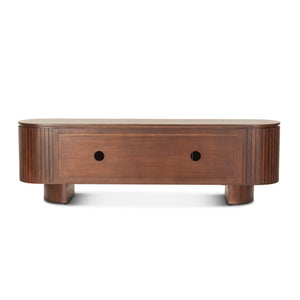 Athena 79" Media Console, Aged Mahogany